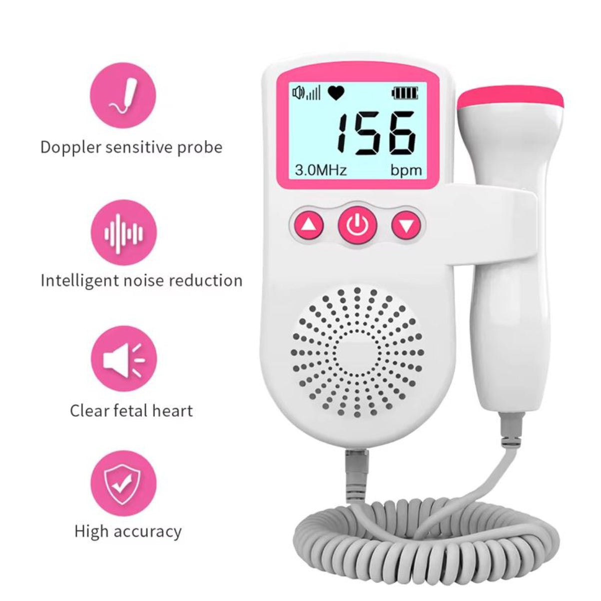 Monitor de frecuencia cardíaca Doppler fetal