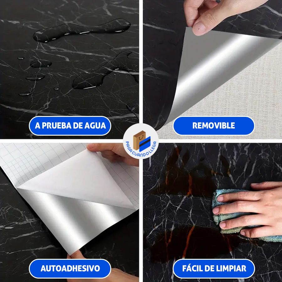 Rollo Papel Adhesivo Mármol - Compra 10 metros y lleva 20 metros