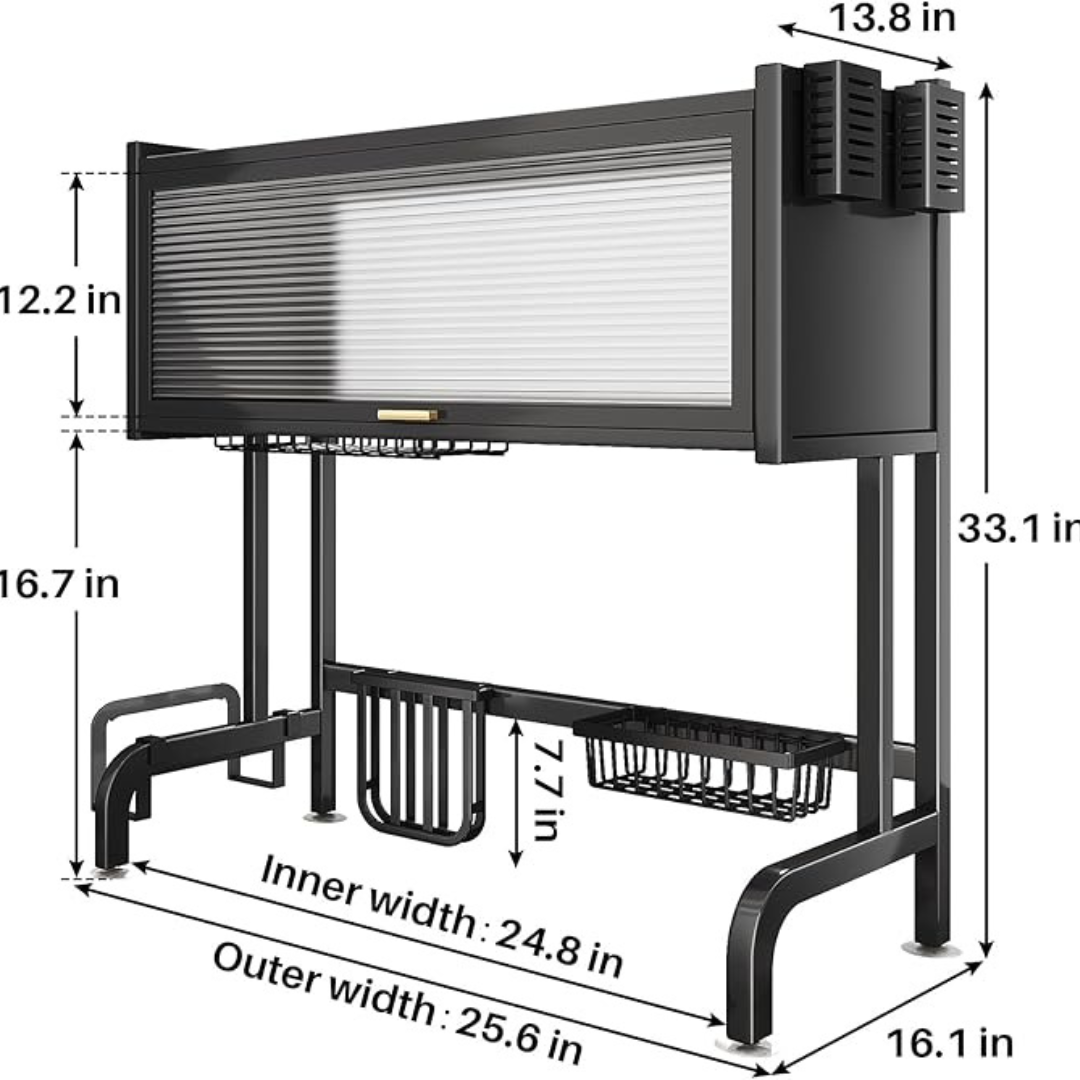 Escurridor de Platos Grande Con Armario De Puerta