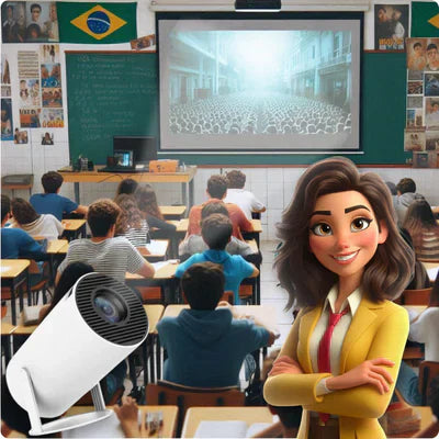 Proyector Portátil 4K HY300 + Dos Controles