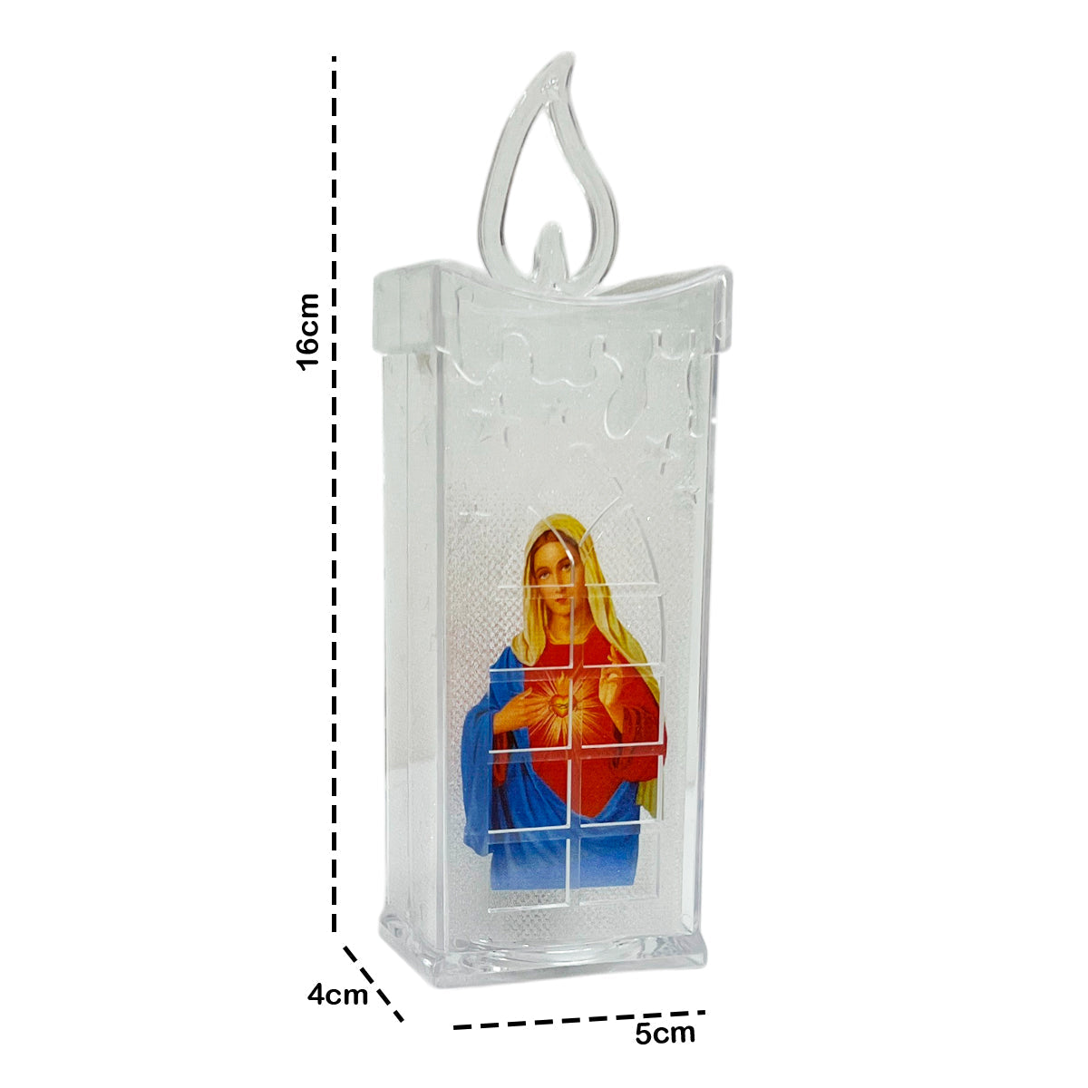 Vela LED X4 Con Imagen Religiosa - Ayudar a Un Hogar