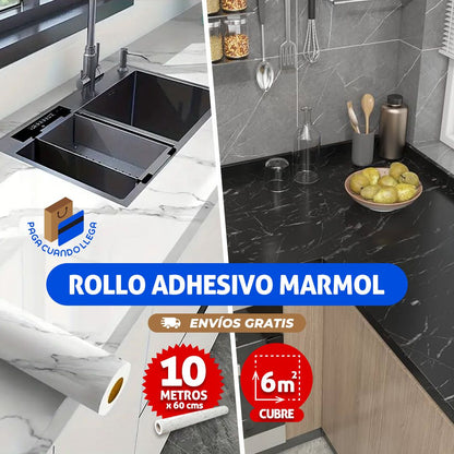 Rollo Papel Adhesivo Mármol - Compra 10 metros y lleva 20 metros