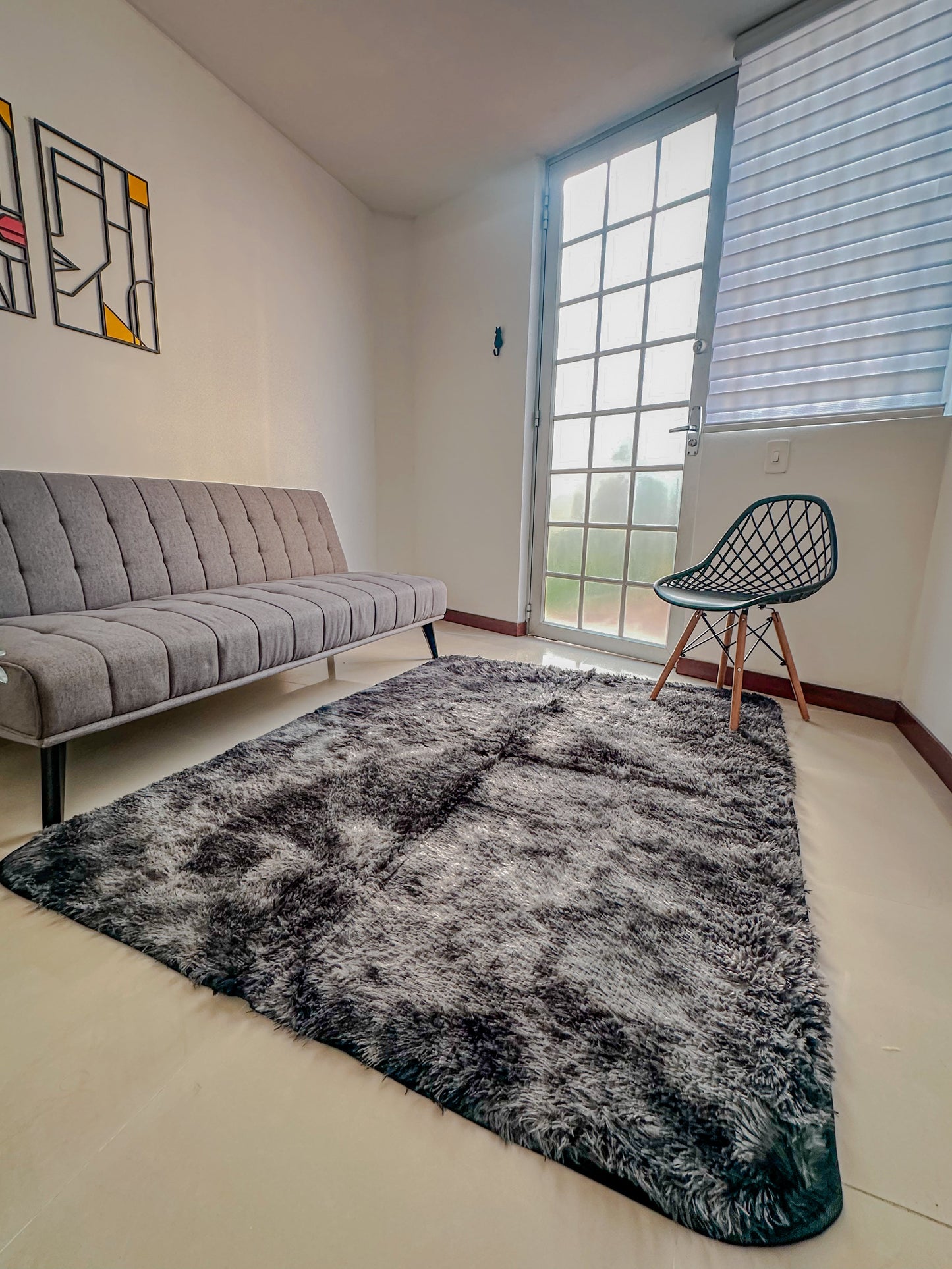 Alfombra de felpa de pelo largo para sala 2.0X1.50, decoración del hogar