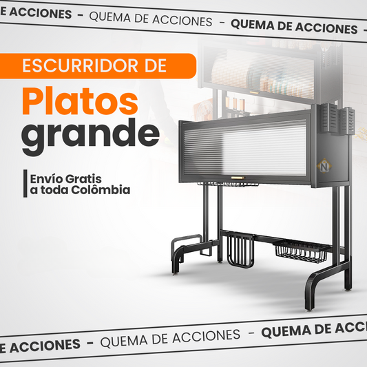 Escurridor de Platos Grande Con Armario De Puerta