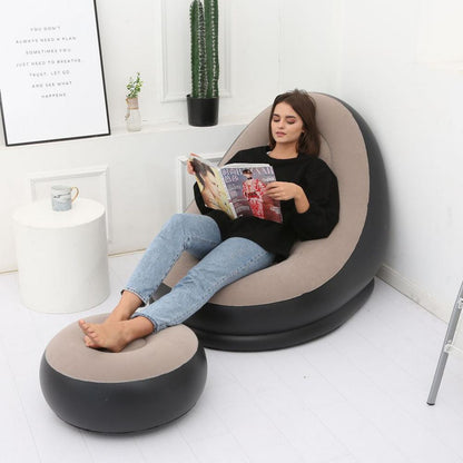 Puff Inflable Portátil Ultra Lounge 2 en 1 - Envío Gratis Solo Hoy