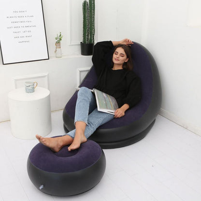 Puff Inflable Portátil Ultra Lounge 2 en 1 - Envío Gratis Solo Hoy