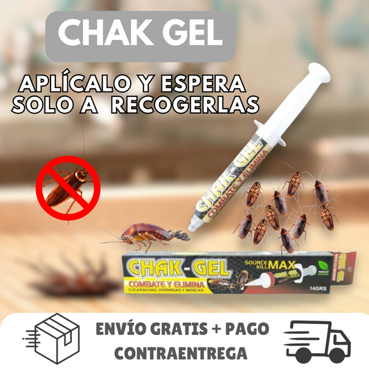 CHAK GEL® - EXTERMINA LAS CUCARACHAS CON UNA SOLA GOTA🪳 - Paga 1 Lleva 2
