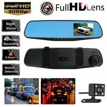 Cámara de espejo retrovisor HD con visión nocturna - Mejore su seguridad y facilidad de estacionamiento - PAGO CONTRA REEMBOLSO - ENVÍO GRATIS