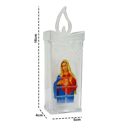 Vela LED X4 Con Imagen Religiosa - Ayudar a Un Hogar